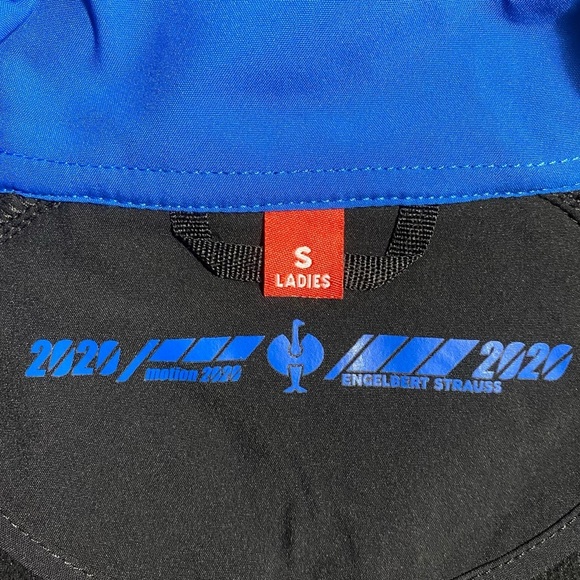 Engelbert Strauss Softshell Jacket S Graphite Gentian Blue e.s.motion 2020 NWT - Picture 11 of 14